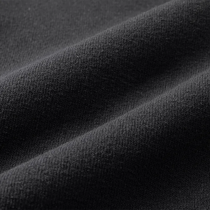 Hot fine しっかりあたたかい 裏起毛 上下セット チャコール×ブラック M