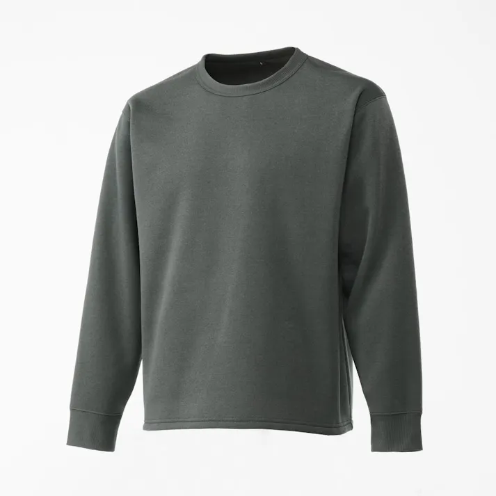 Hot fine しっかりあたたかい 裏起毛 上下セット チャコール×ブラック L