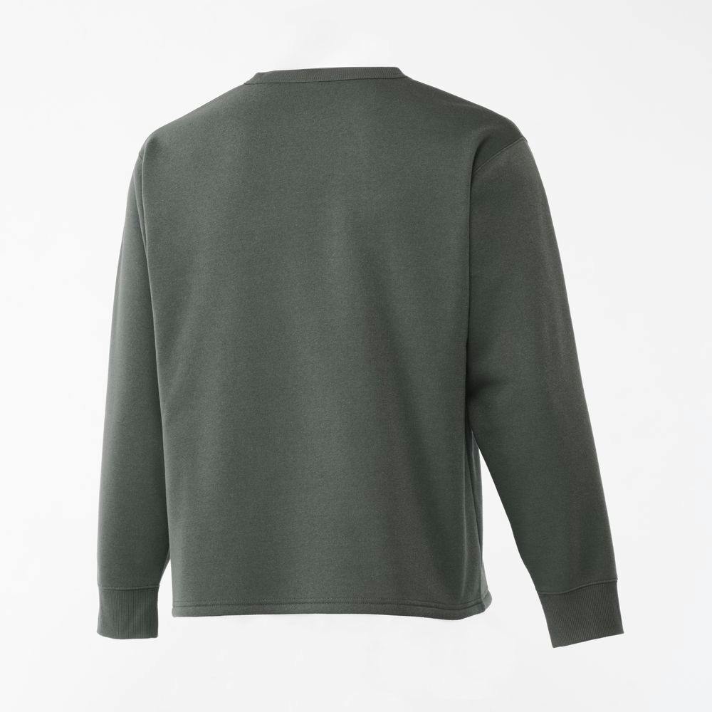 Hot fine しっかりあたたかい 裏起毛 上下セット チャコール×ブラック