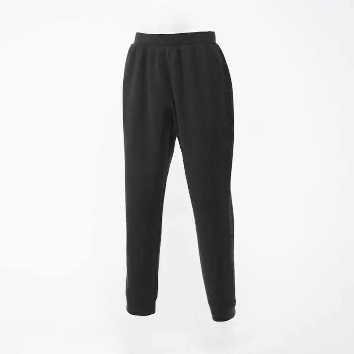 Hot fine しっかりあたたかい 裏起毛 上下セット チャコール×ブラック L