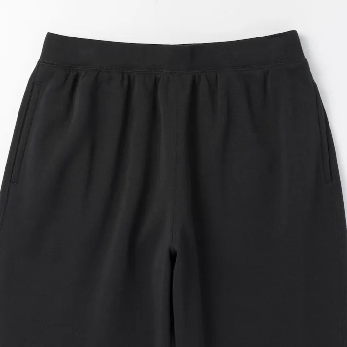 Hot fine しっかりあたたかい 裏起毛 上下セット チャコール×ブラック L