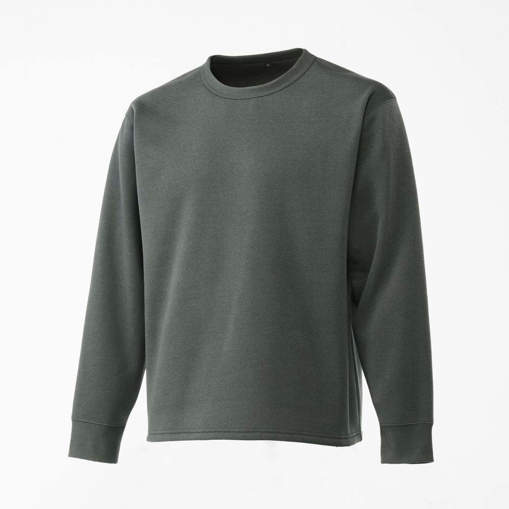 Hot fine しっかりあたたかい 裏起毛 上下セット チャコール×ブラック