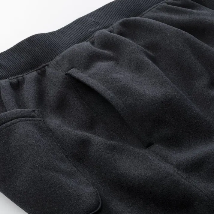 Hot fine しっかりあたたかい 裏起毛 パンツ ブラック M