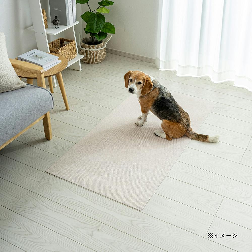 トリプル60 ホワイトカーボンウッドグレイン12.50 75mm 1本のみ再入荷 ソフトポリエステルタフトラグ アイボリー 185×240cm | ラグ