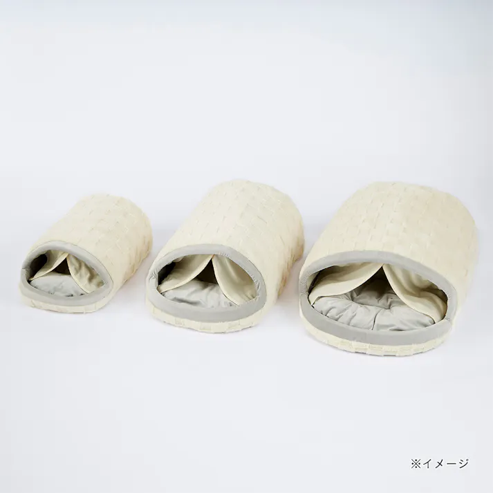 犬猫兼用 電気のいらない保温ベッド Mサイズ チェッカーボードアイボリー