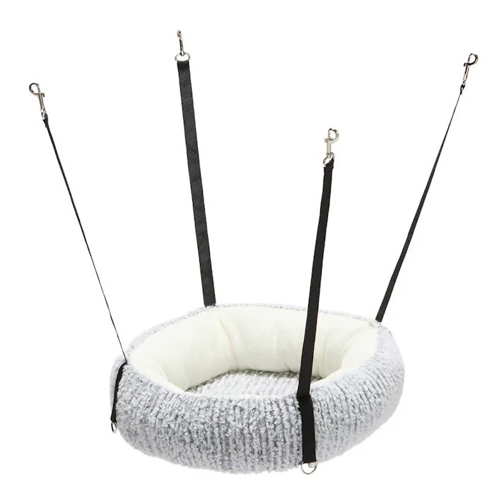 丸型クッション ハンモックベッド ジャガードグレー
