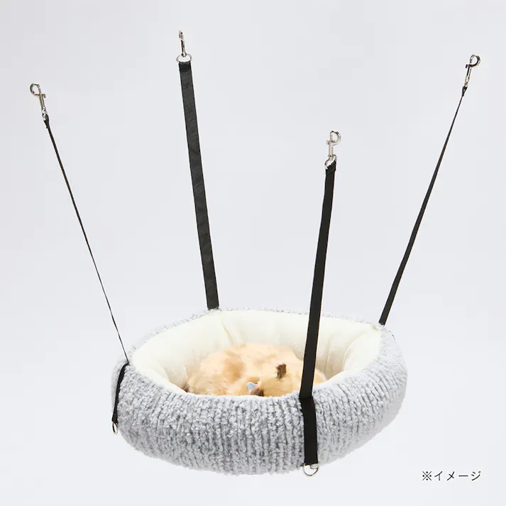 丸型クッション ハンモックベッド ジャガードグレー