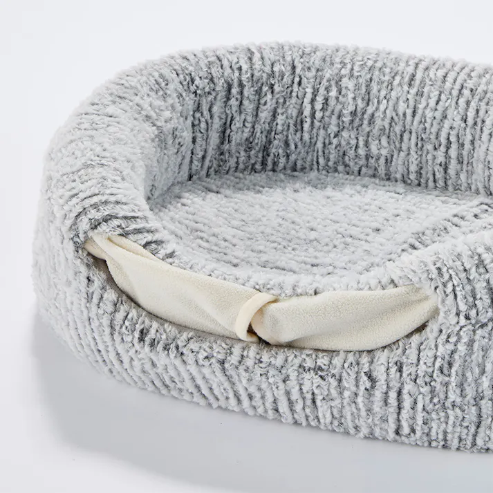 電気のいらない保温2WAYケーブベッドM ジャガードグレー