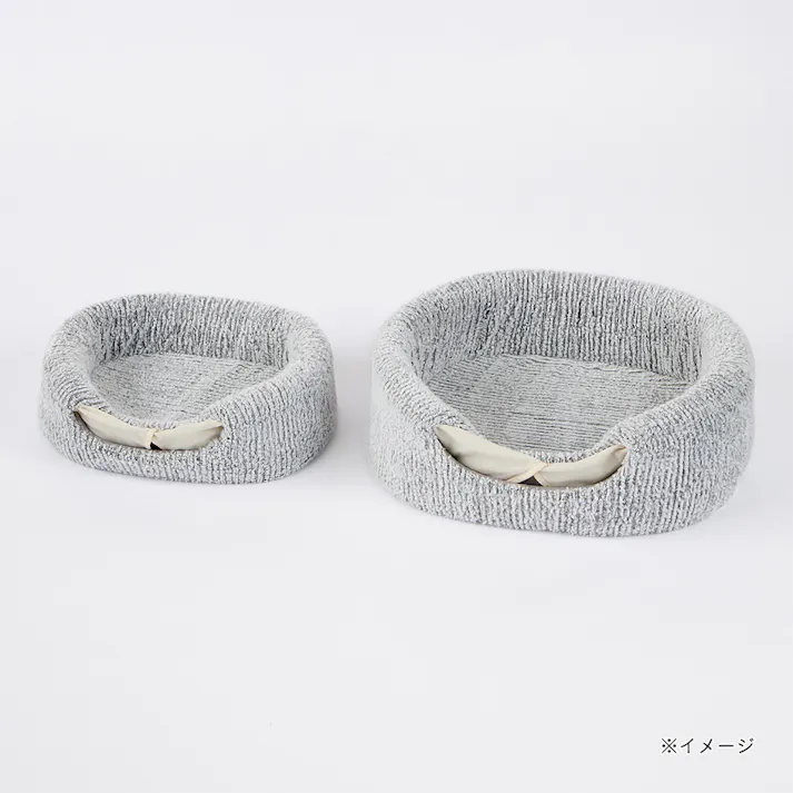 電気のいらない保温2WAYケーブベッドM ジャガードグレー