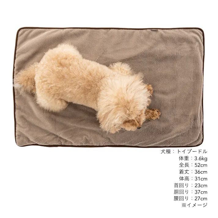犬猫兼用 ブランケット Mサイズ ストライプモカ