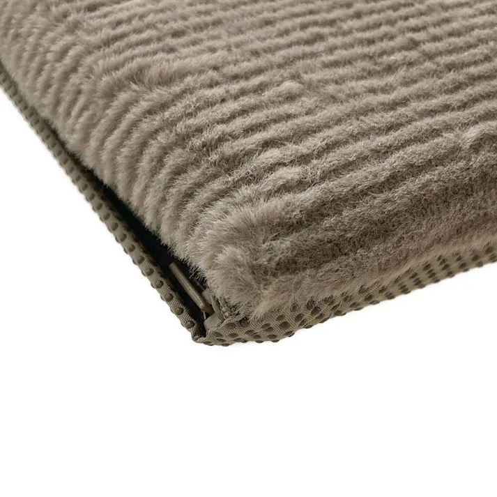 犬猫兼用 あったかアルミマット Sサイズ ストライプモカ