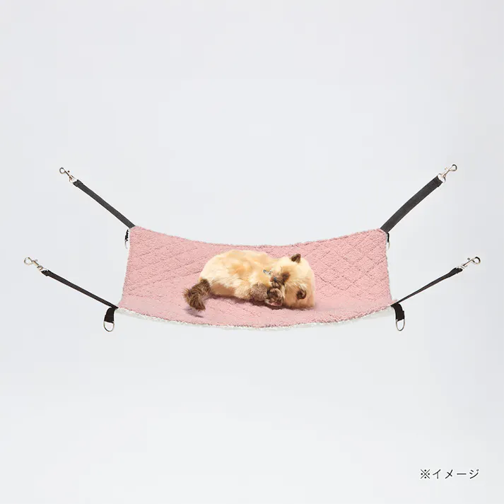 猫ハンモック Mサイズ プードルボアピンク