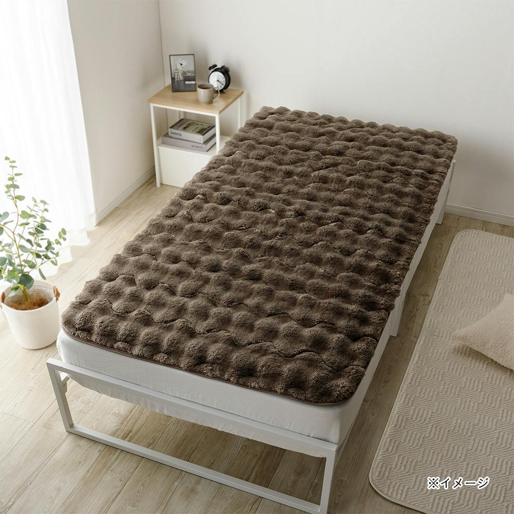 スーパーバーミンアクリルマイヤー敷きパッド ブラウン 保温性のある敷パッド Pitapa V＋ ブラウン シングル | 布団・枕・寝具