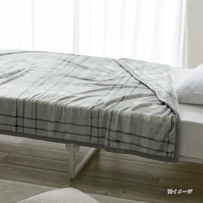 毛布 MIZUKUMO ダブル グレーチェック