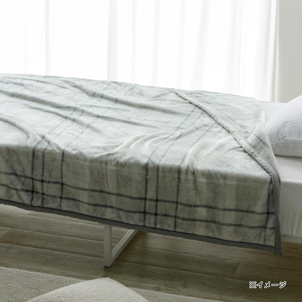 毛布 MIZUKUMO ダブル グレーチェック | 布団・枕・寝具・こたつ布団