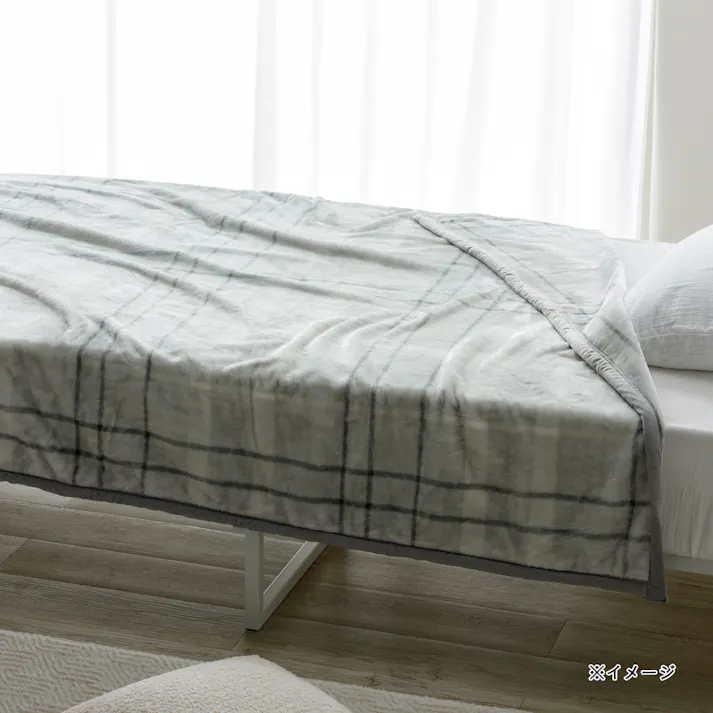 毛布 MIZUKUMO ダブル グレーチェック
