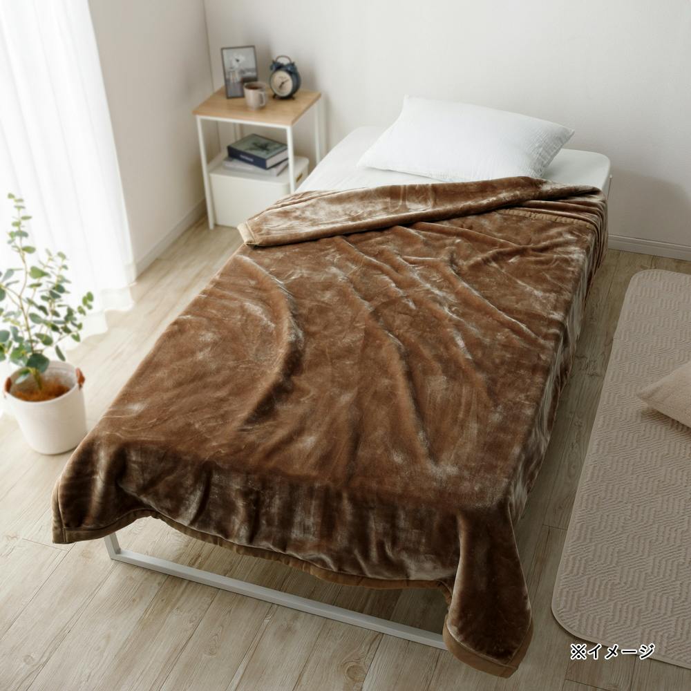 不毛の大地 2枚セット 2枚合わせ極厚毛布 MIZUKUMO ダブル ベージュ | 布団・枕・寝具