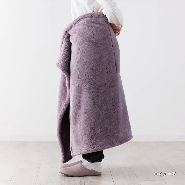 色々使えるブランケット パープル 幅80cm 奥行135cm