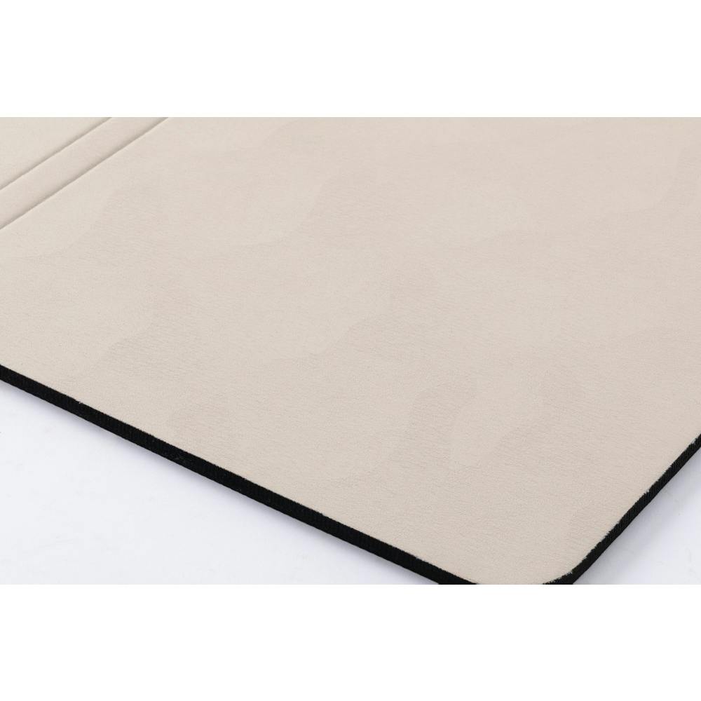 折りたためるソフトバスマット 幅60cm 奥行40cm ベージュ | ラグ