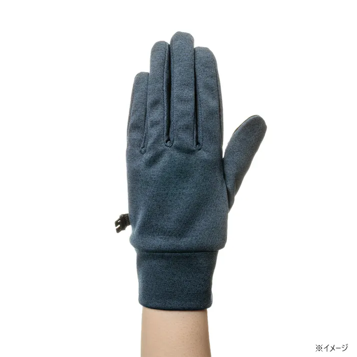 Hot fine タッチパネル対応 すべり止め付き防寒手袋 撥水 杢ネイビー M