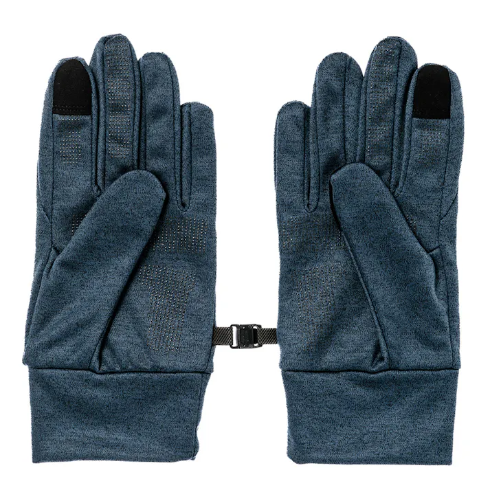 Hot fine タッチパネル対応 すべり止め付き防寒手袋 撥水 杢ネイビー M