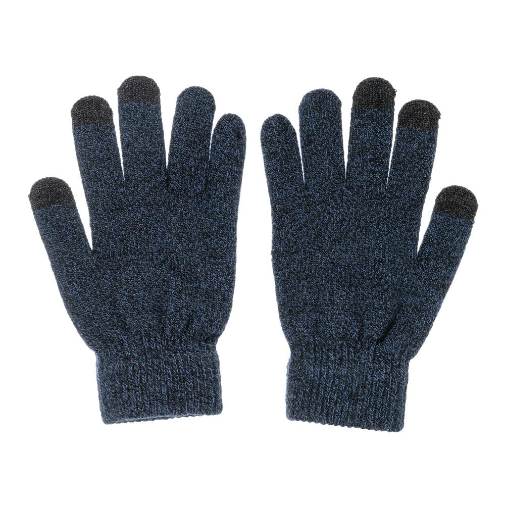 カインズ タッチパネル対応 のびのび手袋 指付 杢ネイビー フリーサイズ 手袋