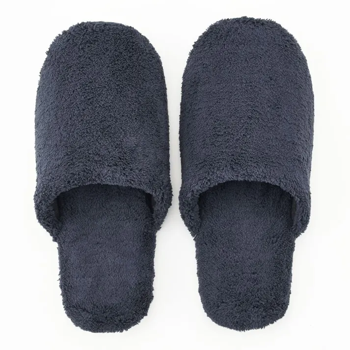 すべり止め付きマイクロファイバースリッパ グレー 24~26cm