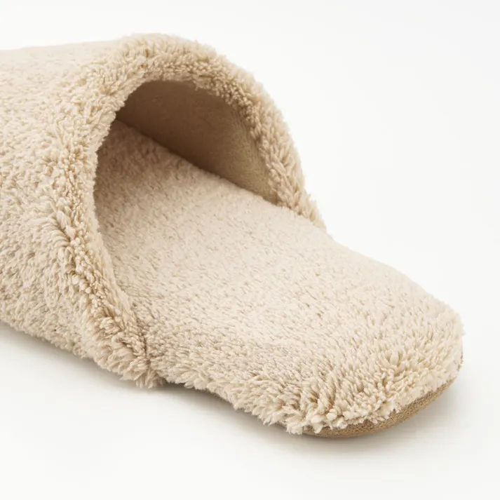 すべり止め付きマイクロファイバースリッパ ベージュ 24~26cm