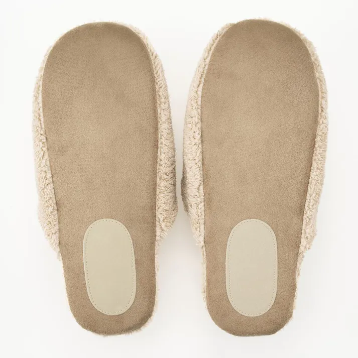 すべり止め付きマイクロファイバースリッパ ベージュ 24~26cm