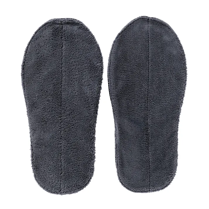 履いて歩くだけでお掃除できるソールが外して洗えるダブルメッシュスリッパ ダークグレー 2L