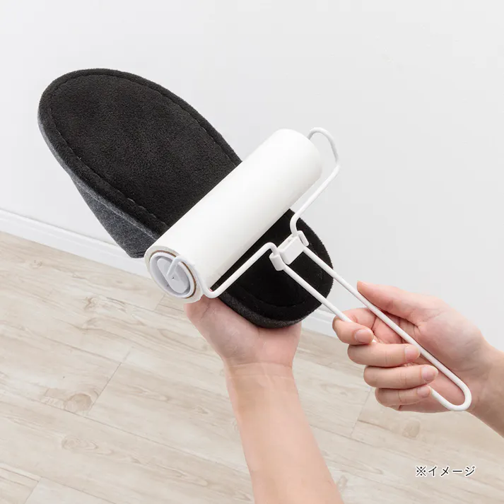 履いて歩くだけでお掃除できるソールが外して洗えるダブルメッシュスリッパ ダークグレー 2L