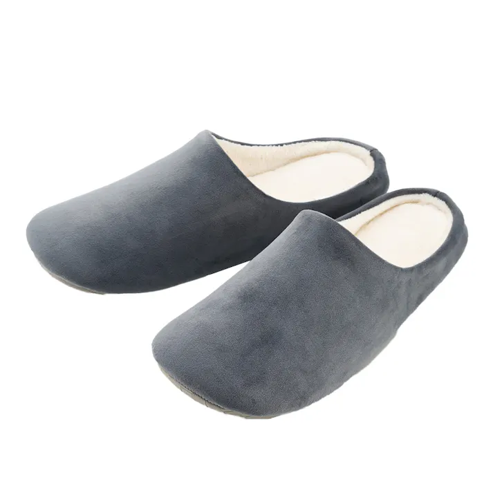 ソールが拭けてペットの爪がかかりにくいルームシューズ グレー LL