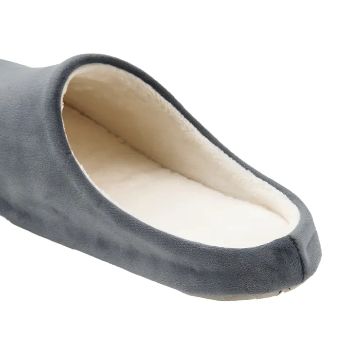 ソールが拭けてペットの爪がかかりにくいルームシューズ グレー LL