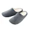 ソールが拭けてペットの爪がかかりにくいルームシューズ グレー LL