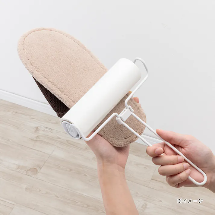 履いて歩くだけでお掃除できるメッシュスリッパ ブラウン LL