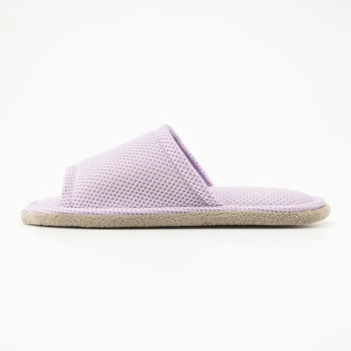 履いて歩くだけでお掃除できるメッシュスリッパ パープル M