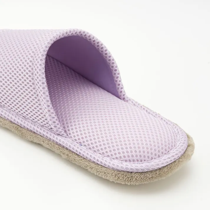 履いて歩くだけでお掃除できるメッシュスリッパ パープル M