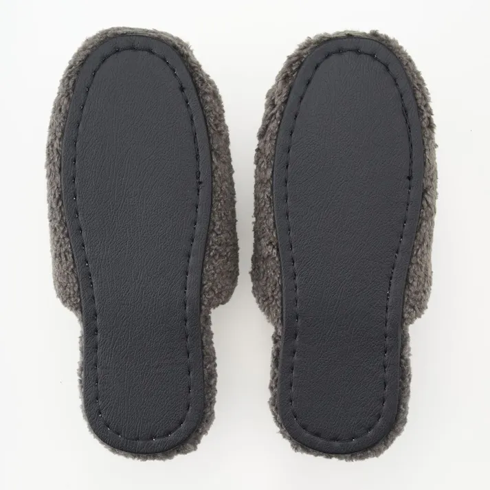 もこもこボアスリッパ グレー L