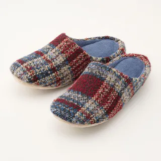 履いて歩くだけでお掃除できるルームシューズ レッド L