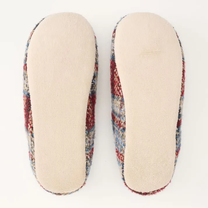 履いて歩くだけでお掃除できるルームシューズ レッド L