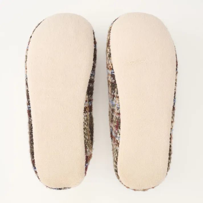 履いて歩くだけでお掃除できるルームシューズ ブラウン L