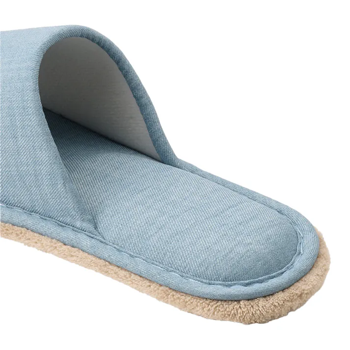 履いて歩くだけでお掃除できるスリッパ ブルー F