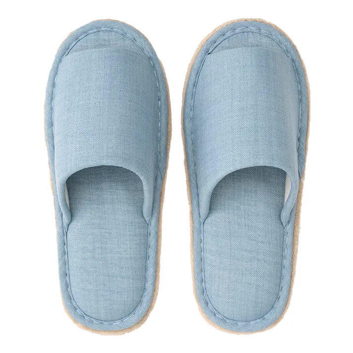 履いて歩くだけでお掃除できるスリッパ ブルー F