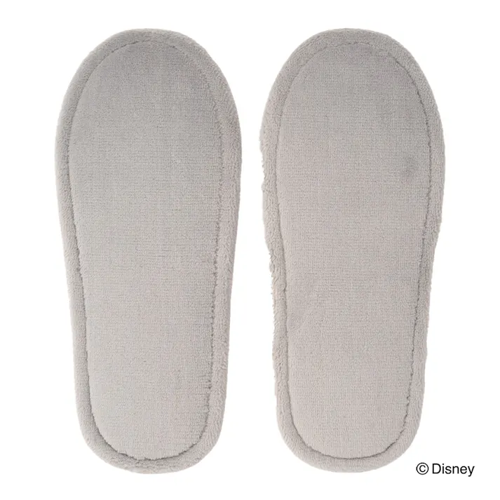 履いて歩くだけでお掃除できるスリッパ ミッキーマウス グレー L
