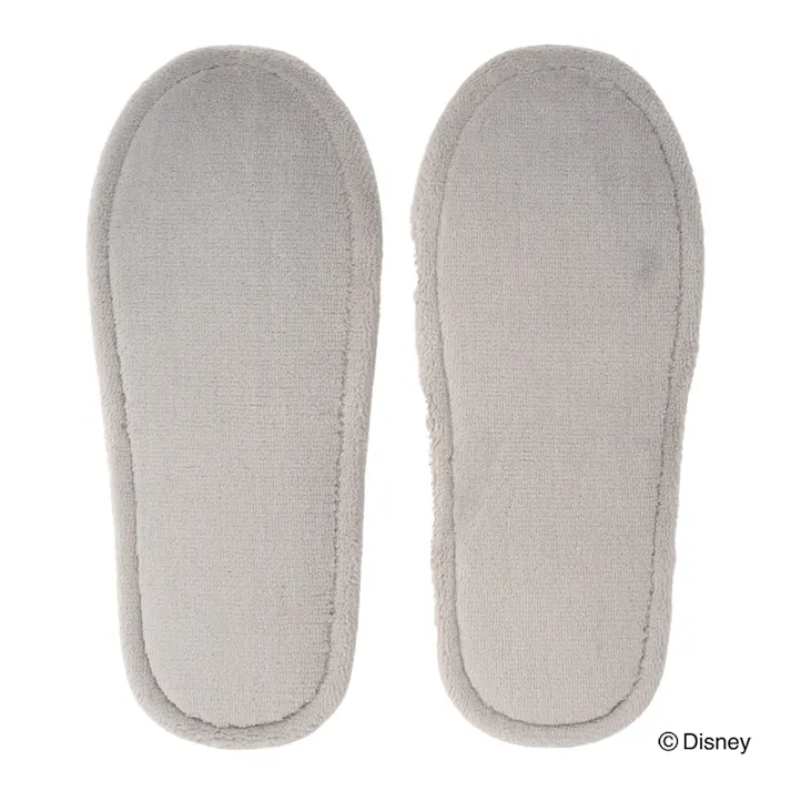 履いて歩くだけでお掃除できるスリッパ ミッキーマウス グレー M