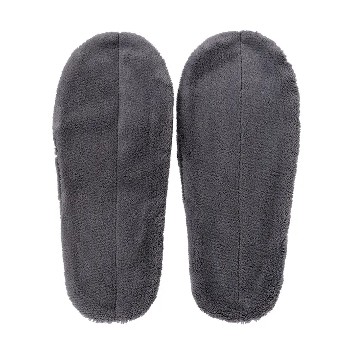 履いて歩くだけでお掃除できるソールを外して洗える前閉じスリッパ ブルー 2L