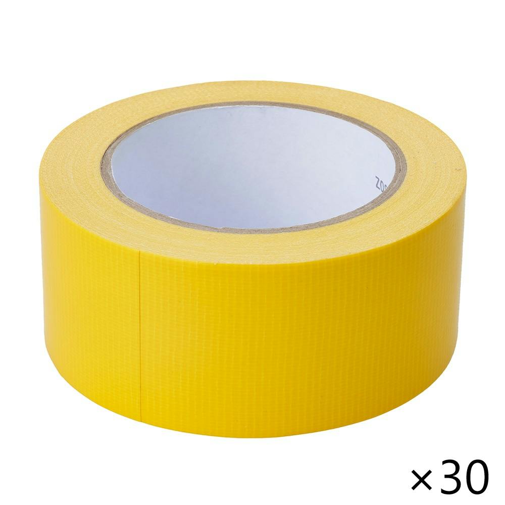 【ケース販売】カインズ カラー布粘着テープ イエロー 幅50mm 長さ25m 1巻×30個入