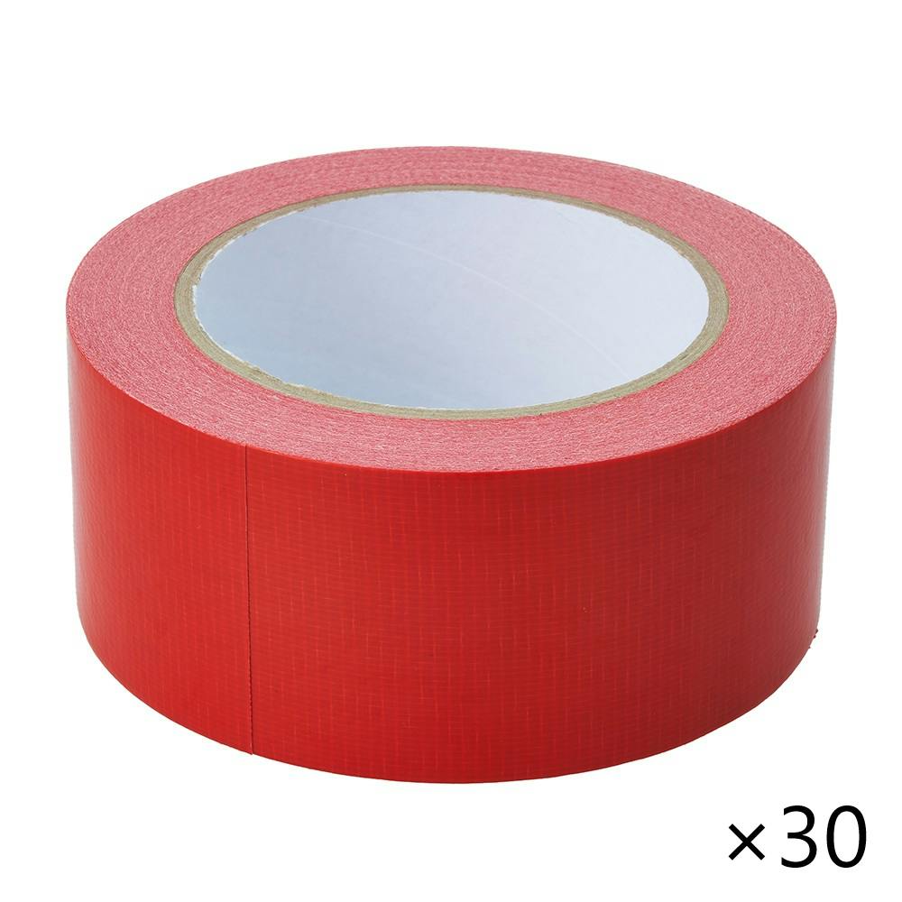 【ケース販売】カインズ カラー布粘着テープ レッド 幅50mm 長さ25m 1巻×30個入