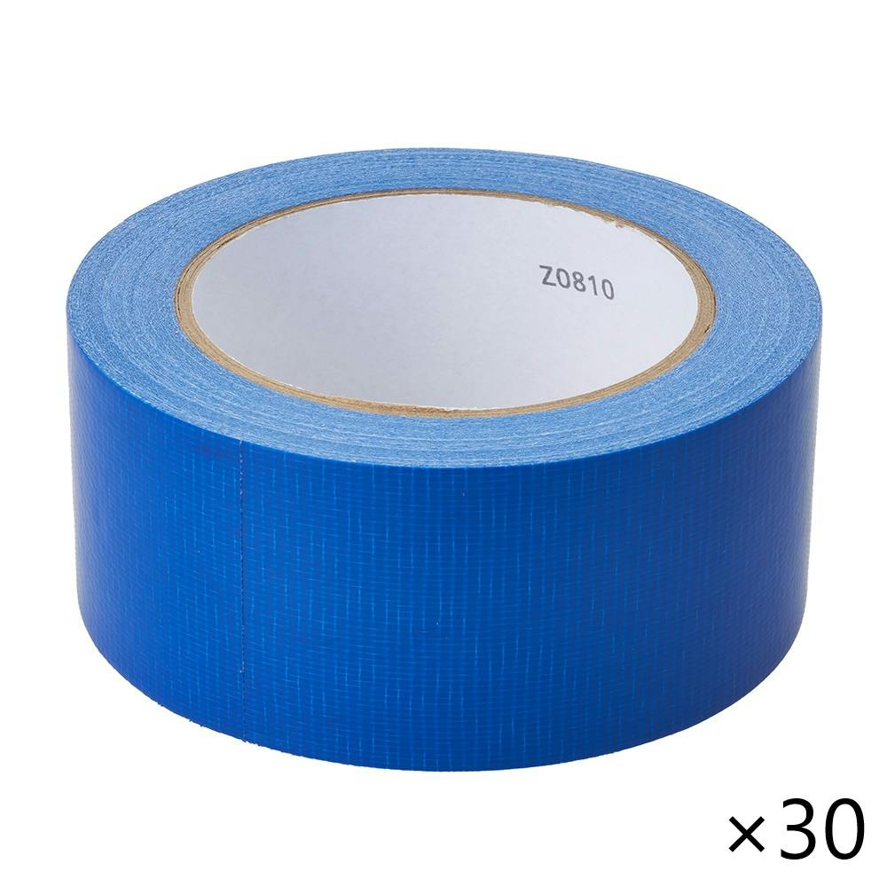【ケース販売】カインズ カラー布粘着テープ ブルー 幅50mm 長さ25m 1巻×30個入