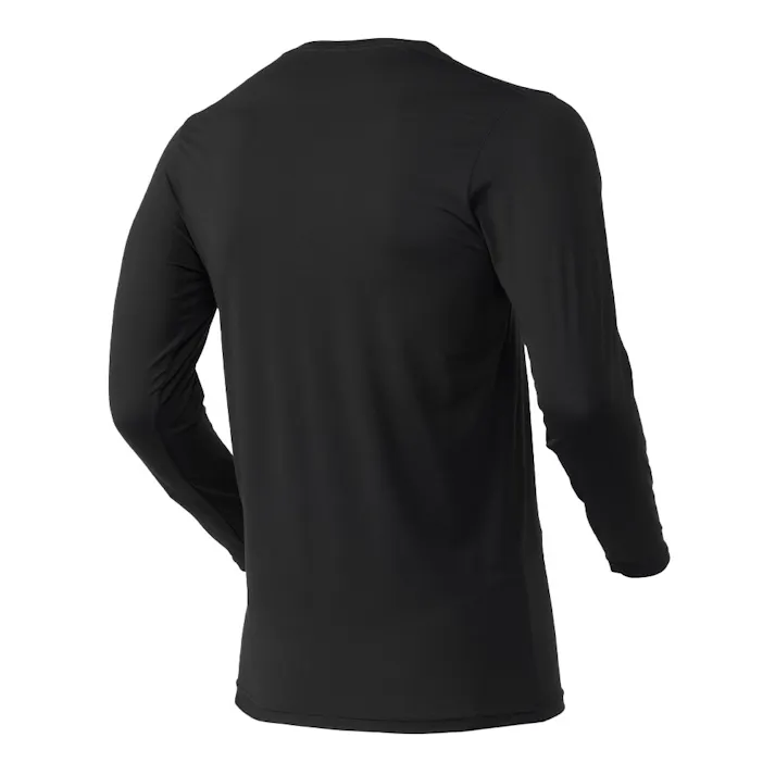 カインズ 紳士 あったかインナー Tシャツ 9分袖 丸首 ブラック LL